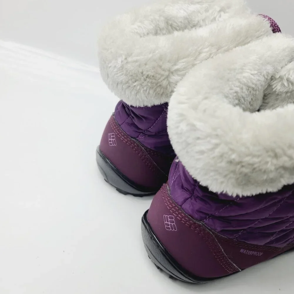 Columbia Women's Purple Minx Shorty BY1334-592 Fur Ankle Winter Boots‎ Size 6